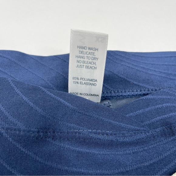 Kenny Flowers The Ravello Textured Navy Jacquard Classic Bikini Bottom XS NWT - Picture 5 of 7